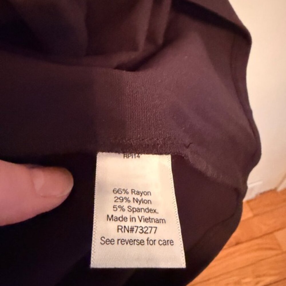 Women’s Nine West Black Cap Sleeve Sheath Dress Size L New with Tags - Picture 6 of 9